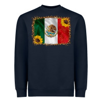 Navy mexico flag background Heavyweight Sweatshirt - HRA Design Shop