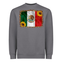 Mexico Flag Background Heavyweight Sweatshirt | Teevron
