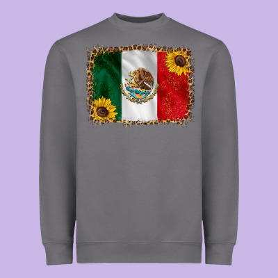 Mexico Flag Background Heavyweight Sweatshirt Designed By Hra Design Shop