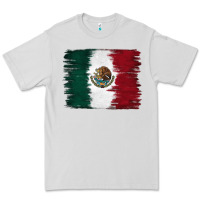 Dove Grey Mexican Flag Premium Tee - RanaPortraitStore