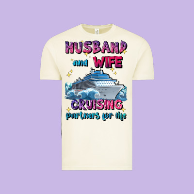 Husband And Wife Cruising Partners For Life Vintage Tee Designed By Jahusdesignshop