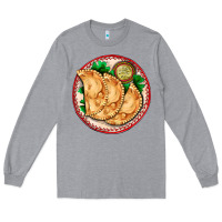 Heather Grey empanada Long Sleeve Tee - AdoDesignShop