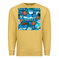 Antique Gold winter frosty coffee cups and snow seamless pattern bbs Premium Sweatshirt - BundleAndBundleShop