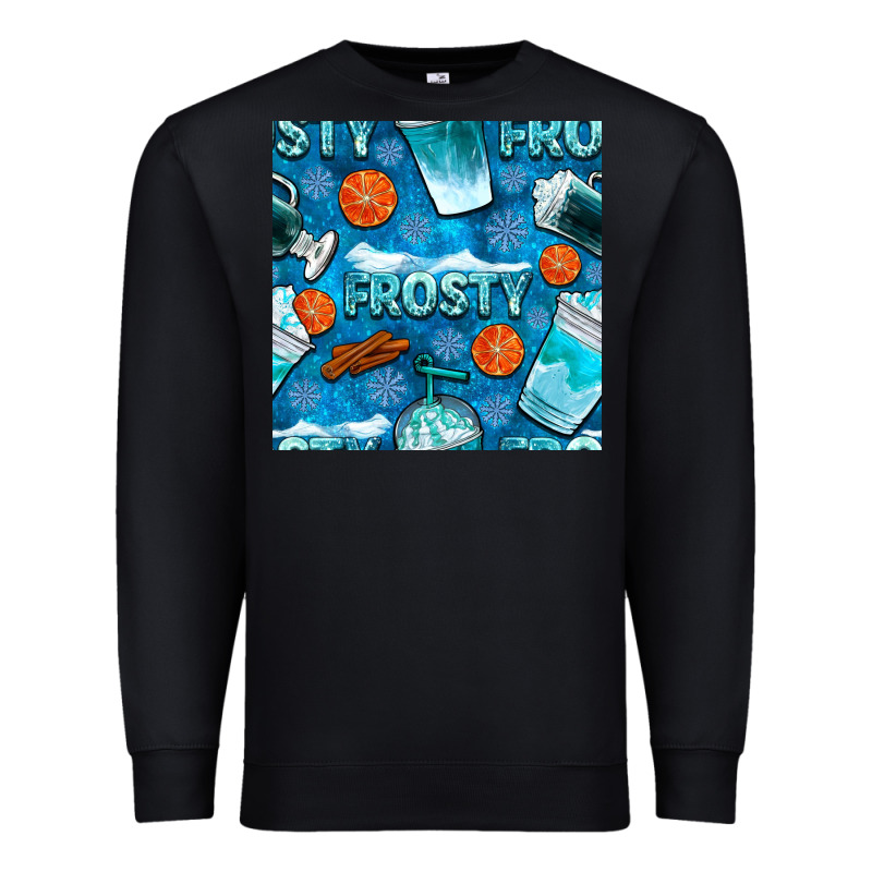 Winter Frosty Coffee Cups And Snow Seamless Pattern Bbs Premium Sweatshirt by BundleAndBundleShop | Teevron