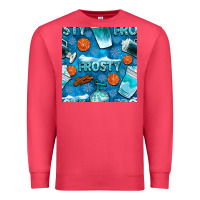 Cardinal winter frosty coffee cups and snow seamless pattern bbs Premium Sweatshirt - BundleAndBundleShop