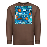 Chestnut winter frosty coffee cups and snow seamless pattern bbs Premium Sweatshirt - BundleAndBundleShop
