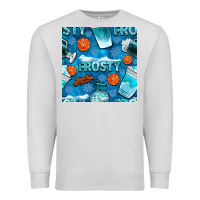 Dove Grey winter frosty coffee cups and snow seamless pattern bbs Premium Sweatshirt - BundleAndBundleShop