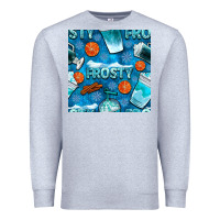 Heather Grey winter frosty coffee cups and snow seamless pattern bbs Premium Sweatshirt - BundleAndBundleShop