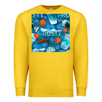 Lemon winter frosty coffee cups and snow seamless pattern bbs Premium Sweatshirt - BundleAndBundleShop