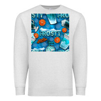 Oatmeal Heather winter frosty coffee cups and snow seamless pattern bbs Premium Sweatshirt - BundleAndBundleShop