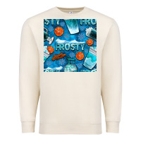 Sandshell winter frosty coffee cups and snow seamless pattern bbs Premium Sweatshirt - BundleAndBundleShop