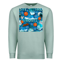 Seafoam winter frosty coffee cups and snow seamless pattern bbs Premium Sweatshirt - BundleAndBundleShop
