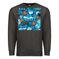 Smoke winter frosty coffee cups and snow seamless pattern bbs Premium Sweatshirt - BundleAndBundleShop