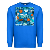 True Royal winter frosty coffee cups and snow seamless pattern bbs Premium Sweatshirt - BundleAndBundleShop