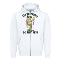 White i'm too much go find less boujee frog Zipper Hoodie - MaliasSmallBusiness