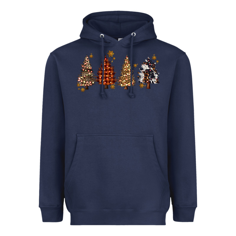 Howdy Christmas Trees Heavyweight Hoodie by MaliasSmallBusiness | Teevron