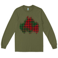 Army Green Christmas glitter patch Long Sleeve Tee - AdoDesignShop
