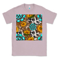 Lilac western gemstone and sunflower seamless pattern Classic Tee - BundleAndBundleShop