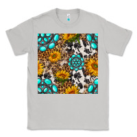 Moon Dust western gemstone and sunflower seamless pattern Classic Tee - BundleAndBundleShop