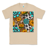 Mushroom western gemstone and sunflower seamless pattern Classic Tee - BundleAndBundleShop