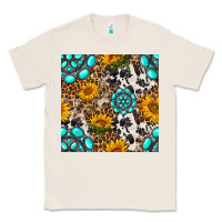 Natural western gemstone and sunflower seamless pattern Classic Tee - BundleAndBundleShop