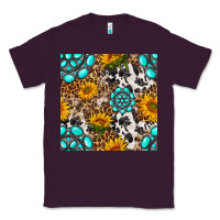 Plum western gemstone and sunflower seamless pattern Classic Tee - BundleAndBundleShop
