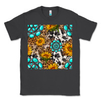 Smoke western gemstone and sunflower seamless pattern Classic Tee - BundleAndBundleShop