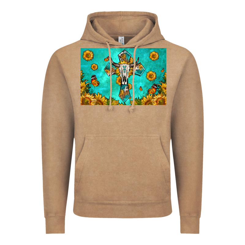 Bull Skull Cross Skinny Metal Can Holder Vintage Hoodie by HRA Design Shop | Teevron