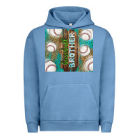 Pigment Pebble Blue baseball brother Urban Hoodie - TumblerDesignByShophia
