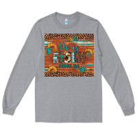 Heather Grey he is risen gemstone sunflower leopard Long Sleeve Tee - Artiststas