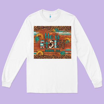 He Is Risen Gemstone Sunflower Leopard Long Sleeve Tee Designed By Artiststas