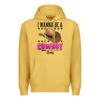 Antique Gold i wanna be a cowboy baby Premium Hoodie - AdoDesignShop