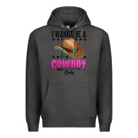 Charcoal Heather i wanna be a cowboy baby Premium Hoodie - AdoDesignShop
