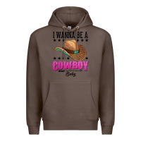 Coffee i wanna be a cowboy baby Premium Hoodie - AdoDesignShop