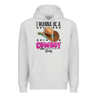 Dove Grey i wanna be a cowboy baby Premium Hoodie - AdoDesignShop