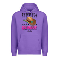 Purple i wanna be a cowboy baby Premium Hoodie - AdoDesignShop