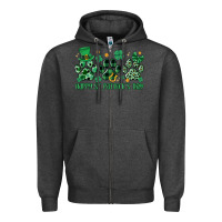 Charcoal Heather happy st.patrick's day Zipper Hoodie - MaliasSmallBusiness