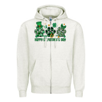 Oatmeal Heather happy st.patrick's day Zipper Hoodie - MaliasSmallBusiness