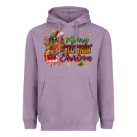Lavender Merry Cluckin' Christmas Heavyweight Hoodie - MaliasSmallBusiness