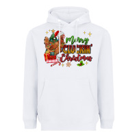 White Merry Cluckin' Christmas Heavyweight Hoodie - MaliasSmallBusiness