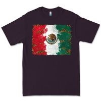 Plum Mexican Flag With Leopard Premium Tee - RanaPortraitStore