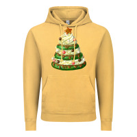 Vintage Mustard white christmas cookie cake Vintage Hoodie - FaDigitalArtStudio
