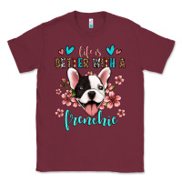 Burgundy life is better with a frenchie Classic Tee - Jasminsmagicworld
