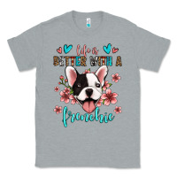 Heather Grey life is better with a frenchie Classic Tee - Jasminsmagicworld