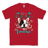 Red life is better with a frenchie Classic Tee - Jasminsmagicworld