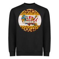 God Bless America Round Coaster Heavyweight Sweatshirt | Teevron