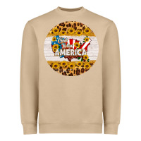 Mushroom god bless america round coaster Heavyweight Sweatshirt - HRA Design Shop