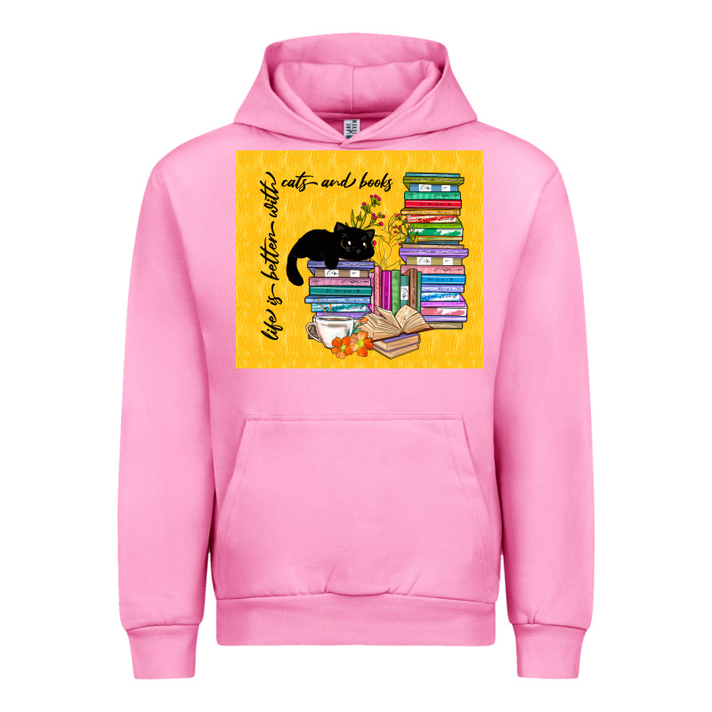 Life Is Better With Cats And Books Urban Hoodie by TumblerDesignByShophia | Teevron