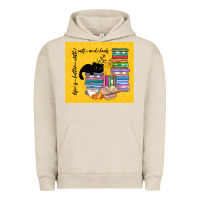 Pigment French Oak life is better with cats and books Urban Hoodie - TumblerDesignByShophia