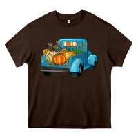 Chocolate Brown fall truck Heavy Core Tee - Artiststas
